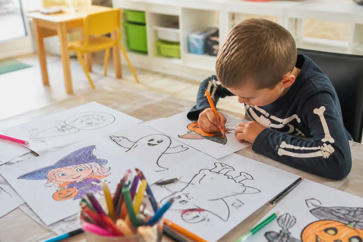 Coloriages Halloween enfant à imprimer : Dessins gratuits et faciles