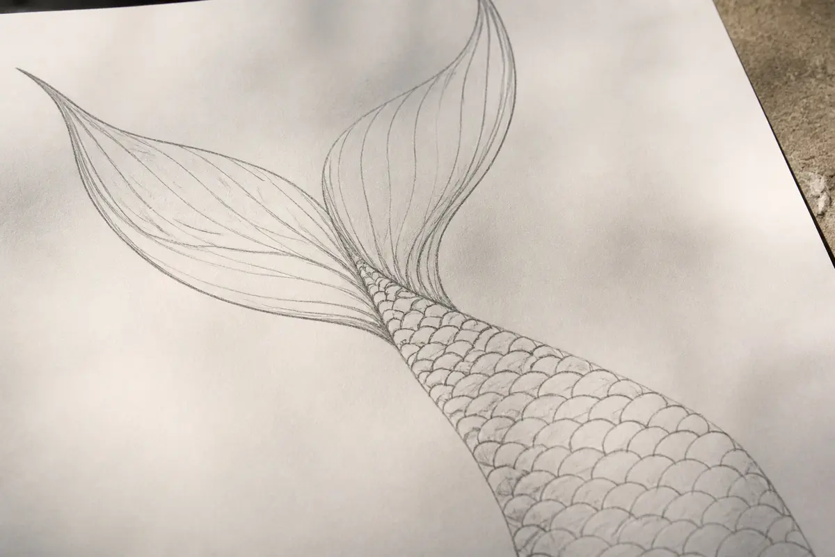 Dessiner une queue de sirène : Tutoriel facile et étape par étape